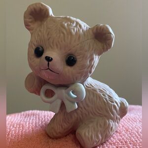 Vintage ceramic bear figurine 
From Malaysia and his name is flip